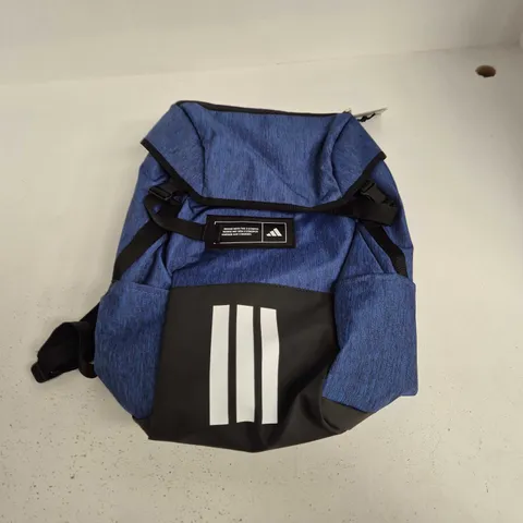 ADIDAS BLUE BACKPACK WITH WHITE 3-STRIPES LOGO
