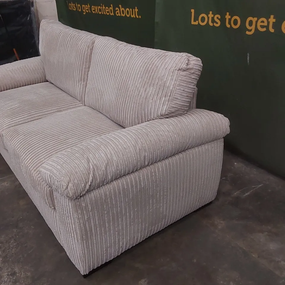 AMALFI STANDARD BACK 3 SEATER FABRIC SOFA - CREAM RRP £579