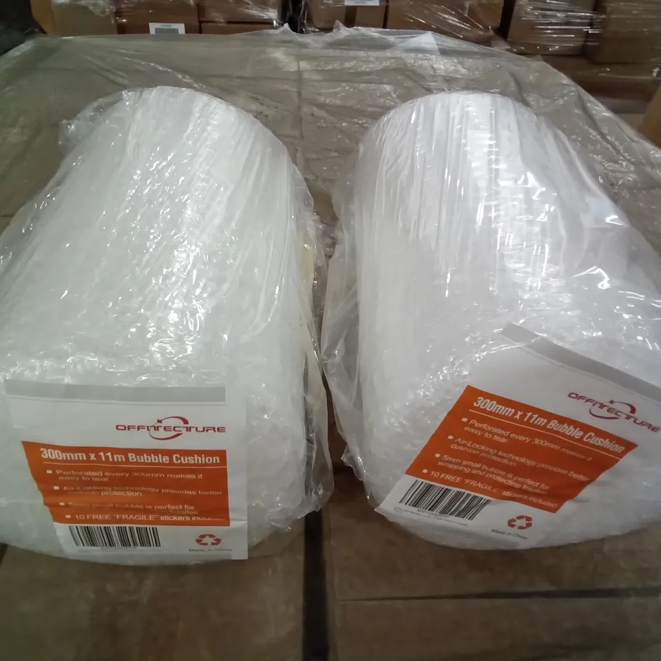 PALLET OF APPROXIMATELY 24 BOXES OF 12 OFFITECTURE 300MM BUBBLE WRAP ROLLS