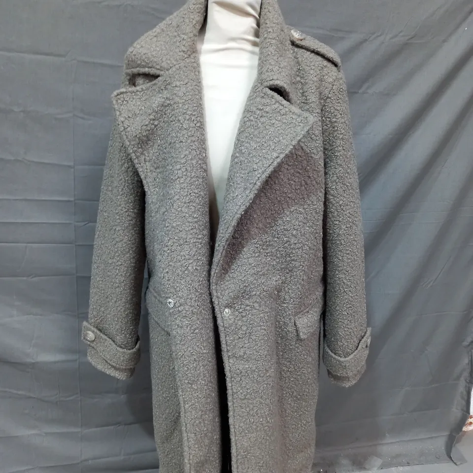 PRETTY LAVISH LONG TRENCH COAT WITH BUTTON FRONT - MEDIUM