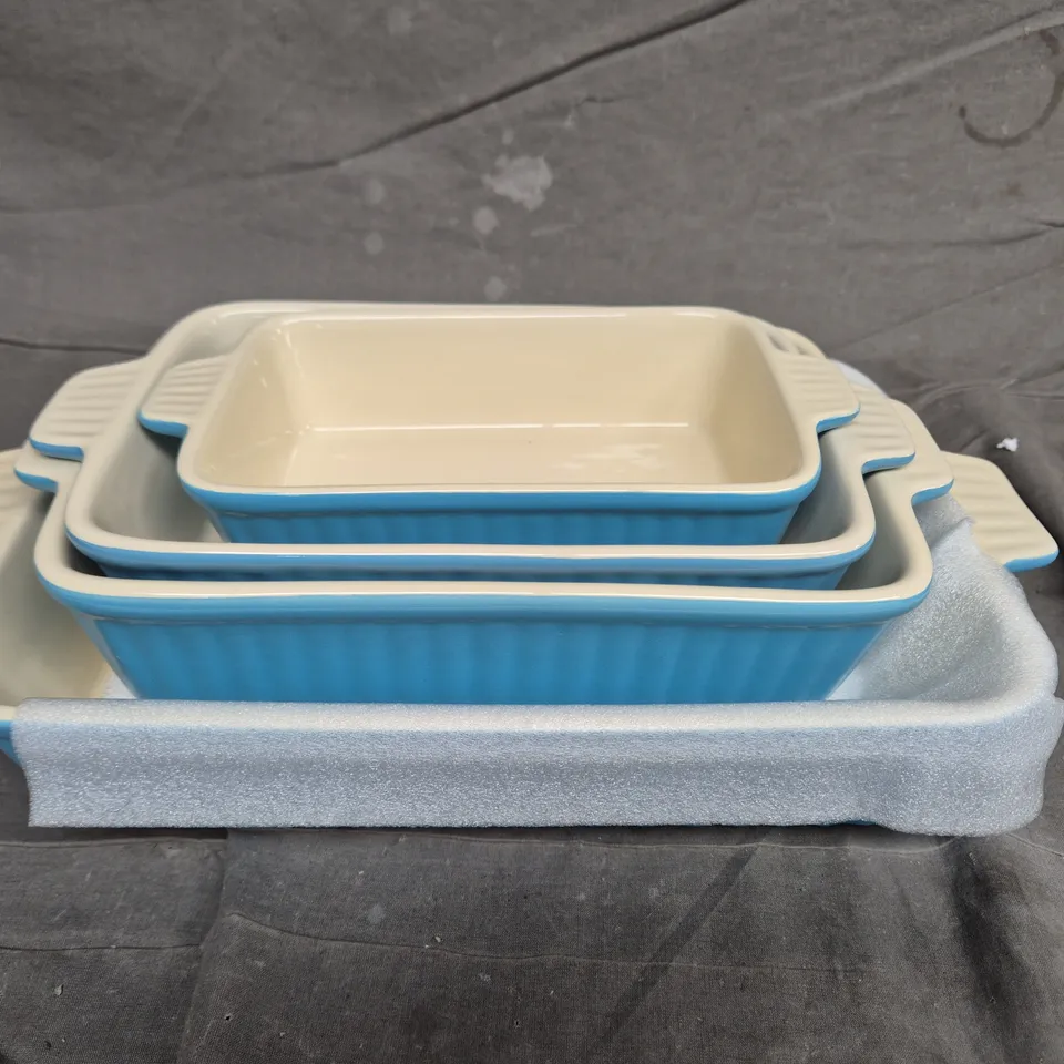 BLUE CERAMIC NESTING BAKEWARE SET – COLLECTION ONLY