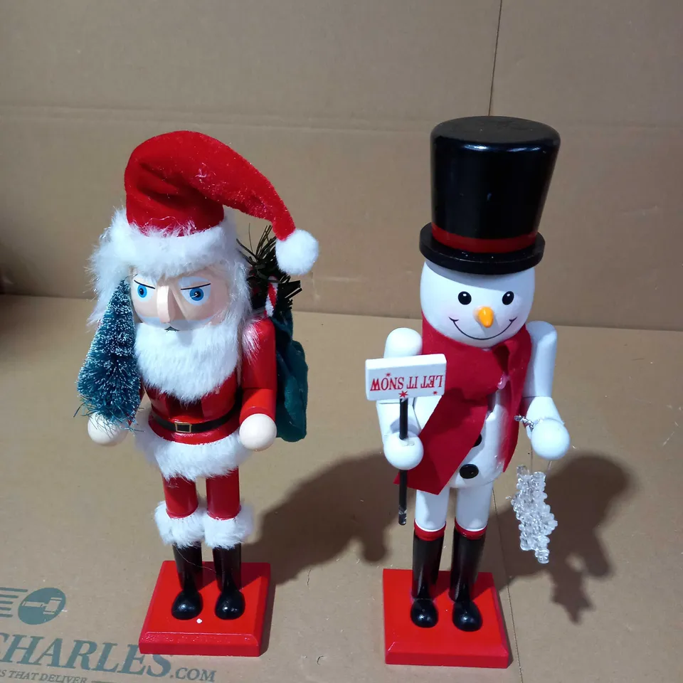 12 INCH SNOWMAN AND SANTA NUTCRACKER RRP £29.99
