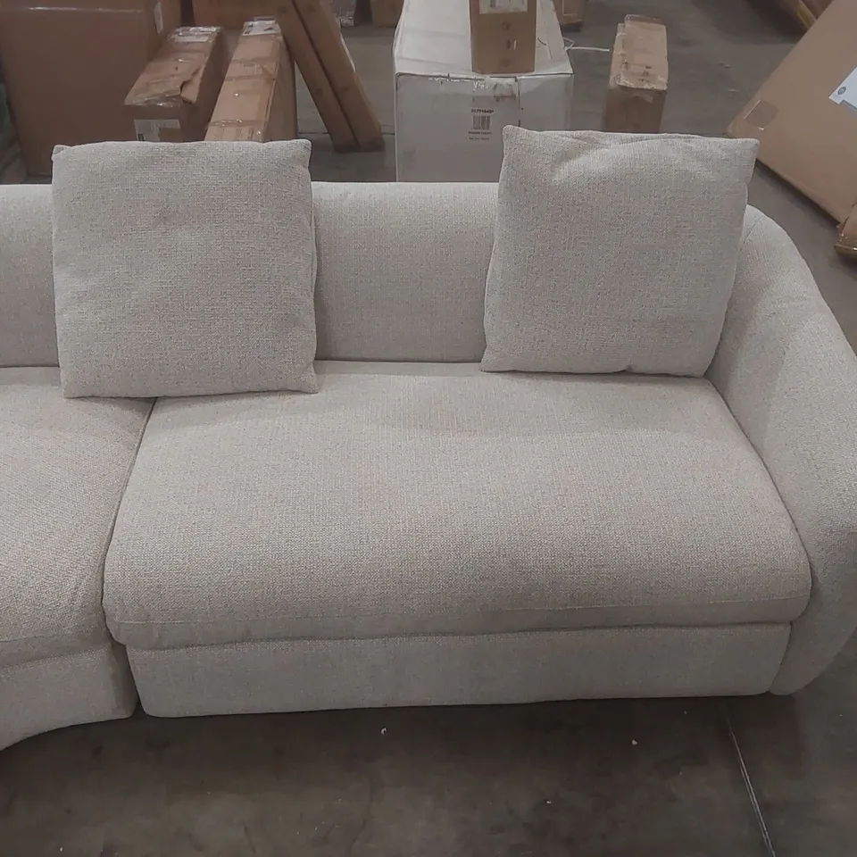 DANETTI OTTILIE NATURAL FABRIC LEFT HAND CORNER CHAISE SOFA