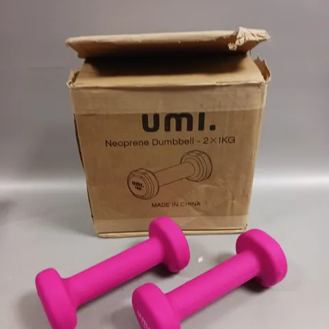 BOXED UMI 2 X 1KG DUMBBELL SET