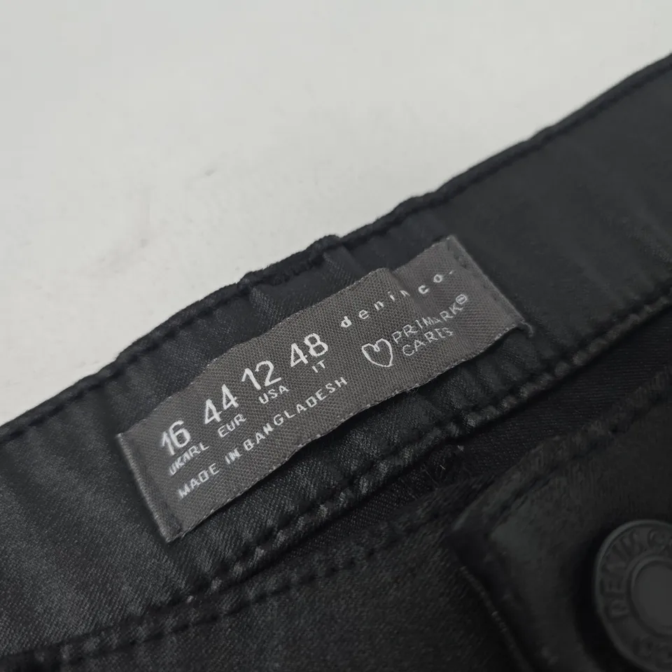 DENIM CO. BLACK JEANS – UK 16 / EU 44 / US 12 (MEN'S) – TAG SHOWS MULTIPLE SIZES