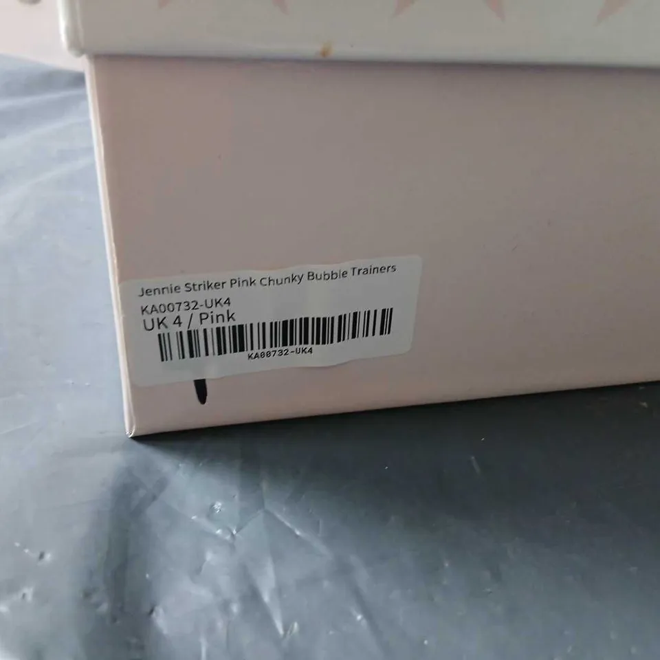 KOI FOOTWEAR JENNIE STRIKER MILKY PINK CHUNKY BUBBLE TRAINERS – WOMEN'S UK4