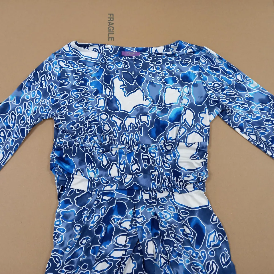 ONJENU LONDON SYDNEY DRESS BLUE SIZE 16