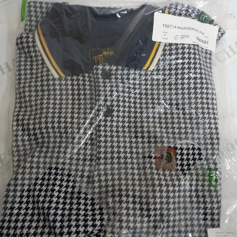 TROJAN POLO SHIRT IN BLACK/NAVY- SMALL