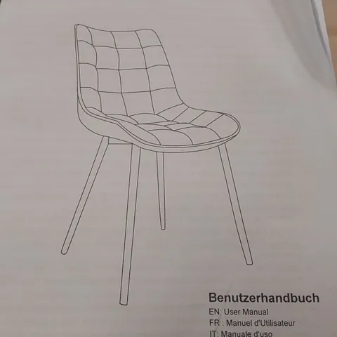 BOXED PAIR OF WOLTU UPHOLSTERED DINING CHAIRS