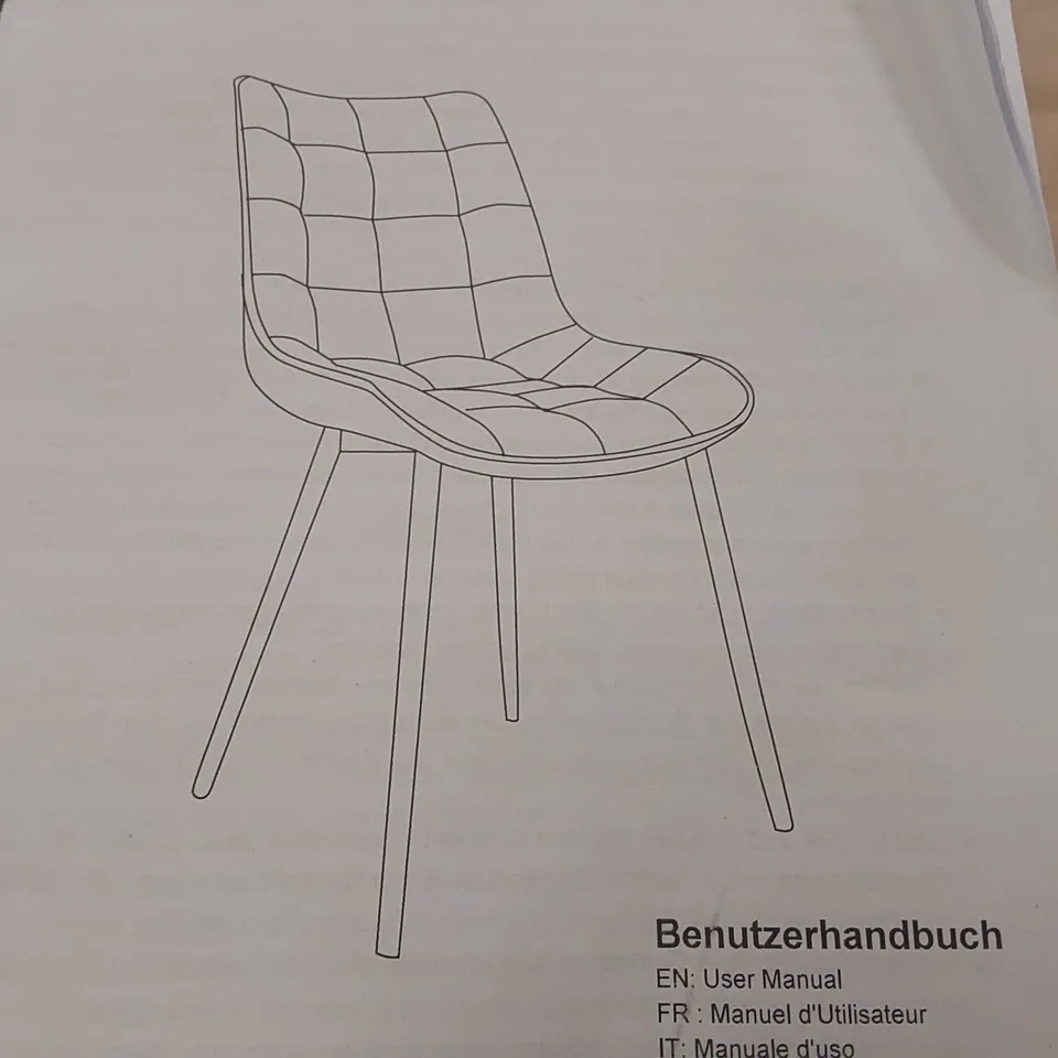 BOXED PAIR OF WOLTU UPHOLSTERED DINING CHAIRS