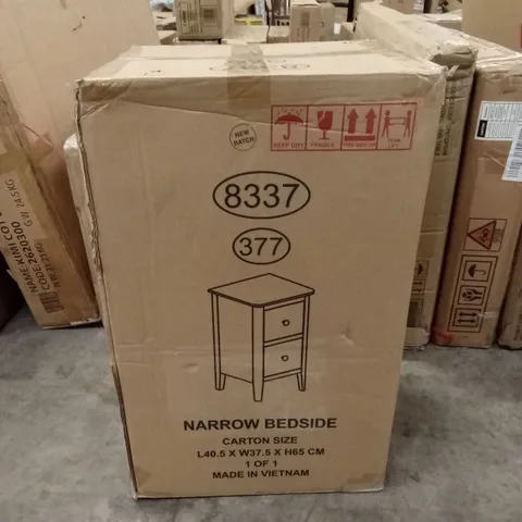 BOXED NARROW BEDSIDE UNIT (1 BOX)