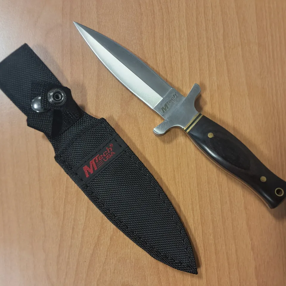 MTEC USA DOUBLE EDGED KNIFE WITH SHEATH 