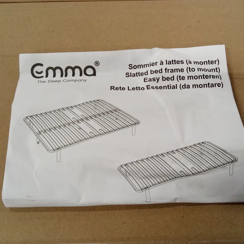 BOXED EMMA SLATTED FRAME BED - 120 x 190cm SMALL DOUBLE