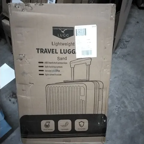 BOXED LUGG LIGHTWEIGHT TRAVEL LUGGAGE CASE - SAND