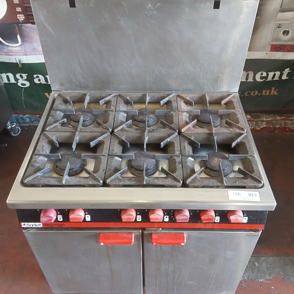 BARTLETT YEOMAN 6 HOB COMMERCIAL COOKER