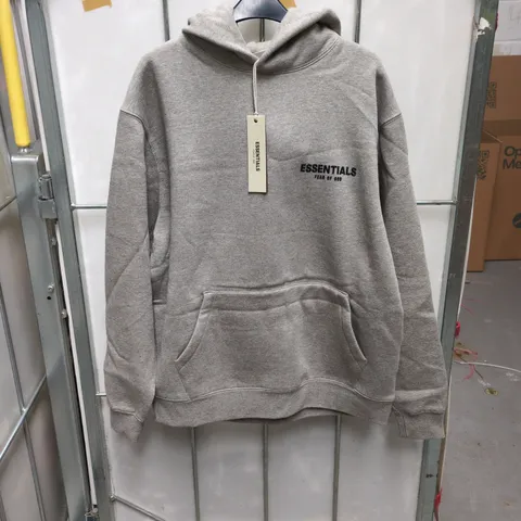 ESSENTIALS FEAR OF GOD HOODIE – GREY, SIZE M