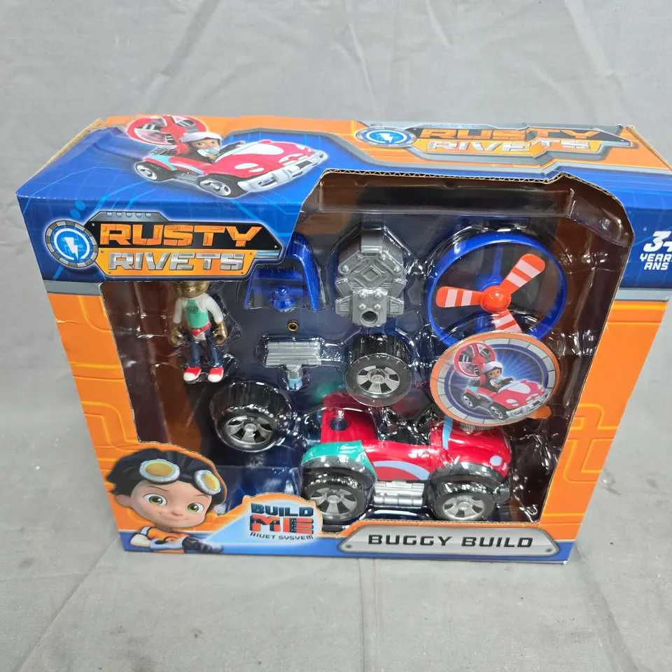 RUSTY RIVETS BUGGY BUILD TOY VEHICLE SET WITH FIGURE