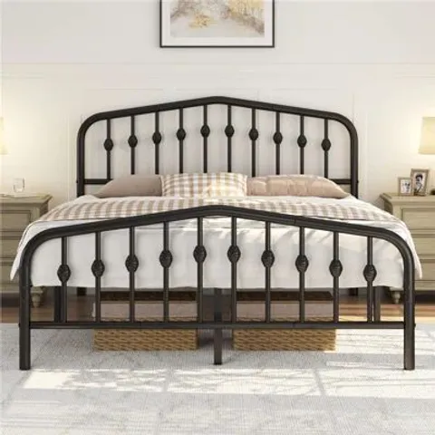 BOXED COLOR & SIZE METAL BED - DOUBLE