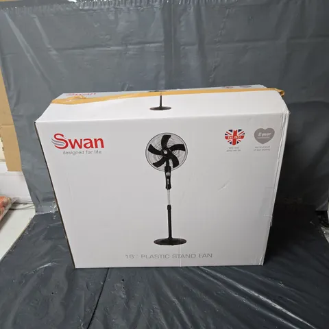 BOXED SWAN FREESTANDING STAND FAN