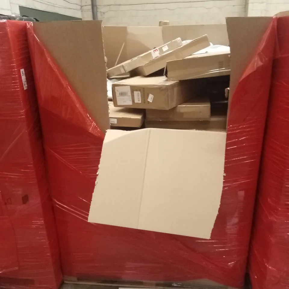 PALLET OF ASSORTED HOUSEHOLD GOODS AND PRODUCTS TO INCLUDE; MINI LAP DESK, GARDEN KNEELER SET, KITCHEN TAP ETC