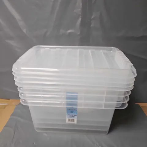 BOX OF 4 STORAGE BOXES WITH LIDS