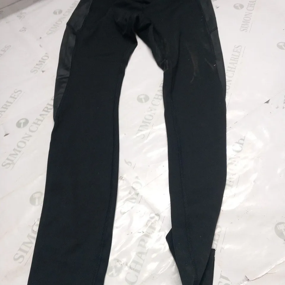 BIBA ACTIVE PANEL LEG LD 21 BLACK SNAKE LYCRA TROUSERS SIZE 8(XS)