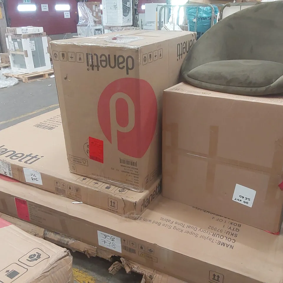 PALLET CONTAINING A LARGE QUANTITY OF ASSORTED DANETTI FURNITURE PARTS