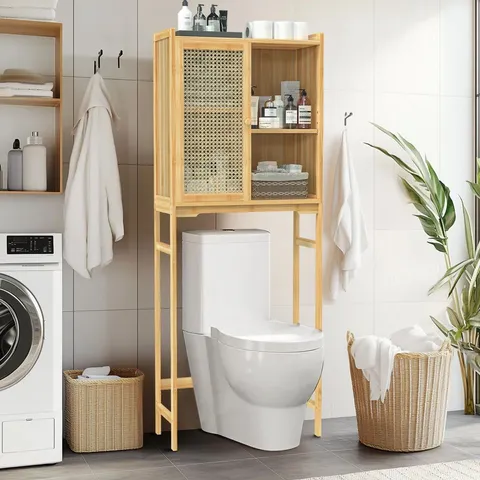 BOXED ALIZIAH BAMBOO FREESTANDING OVER THE TOILET STORAGE (1 BOX)