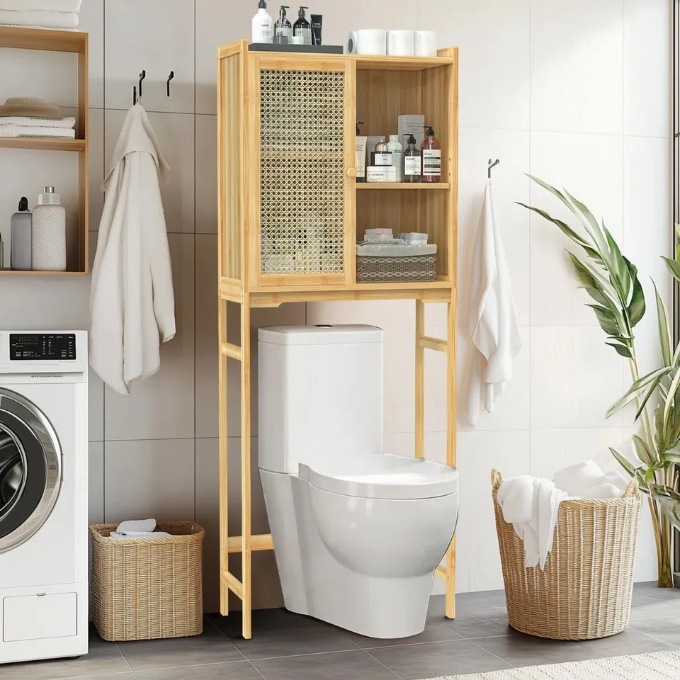 BOXED ALIZIAH BAMBOO FREESTANDING OVER THE TOILET STORAGE (1 BOX)