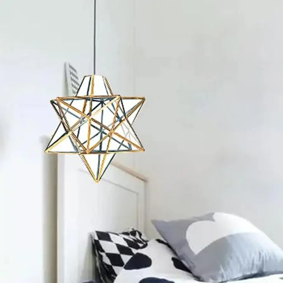 BOXED GLASS NOVELTY PENDANT SHADE 23 × 25CM