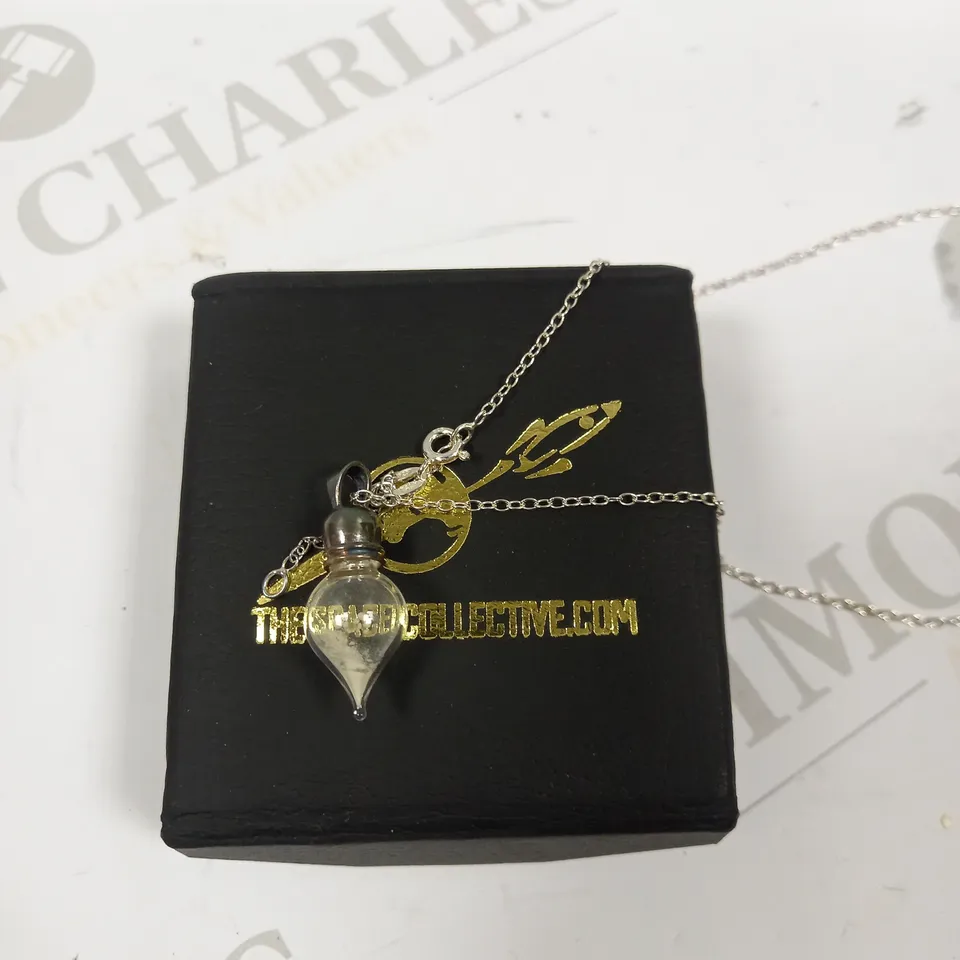 THE SPACE COLLECTIVE SILVER MOON DUST NECKLACE 