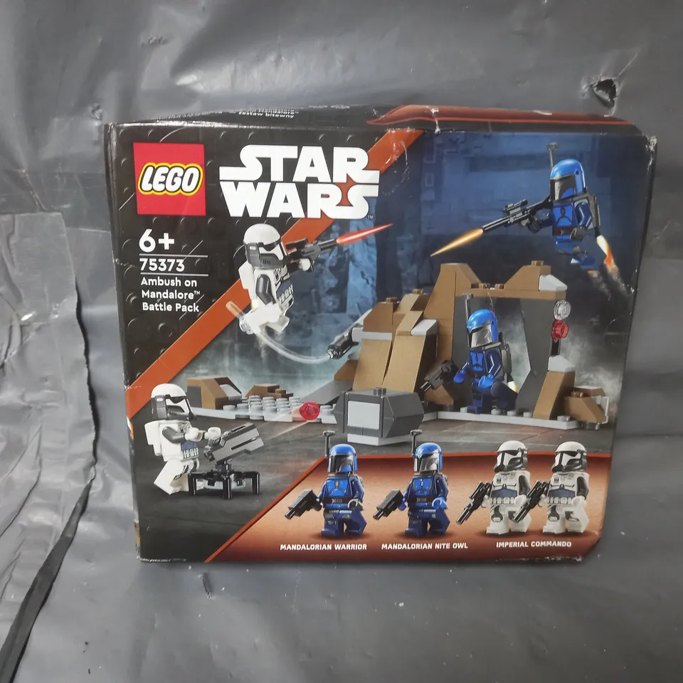 BOXED LEGO STAR WARS AMBUSH ON MANDALORE BATTLE PACK - 75373