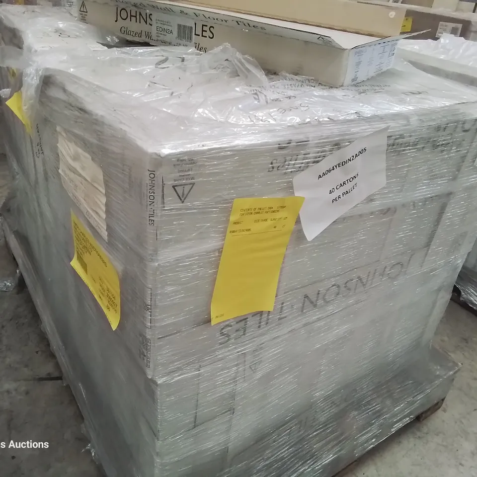 PALLET OF 40 × 5 BRAND NEW JOHNSONS CEDINBURGH GREY TILES EACH 597 × 297 × 10mm