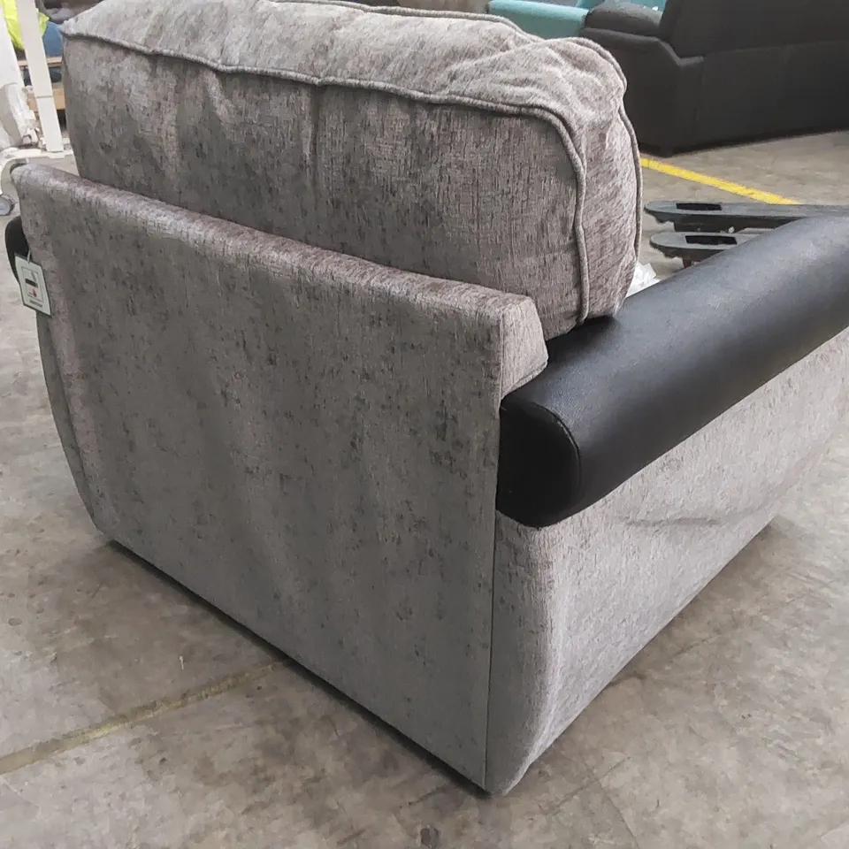 NARVA FABRIC/FAUX LEATHER ARMCHAIR RRP £799