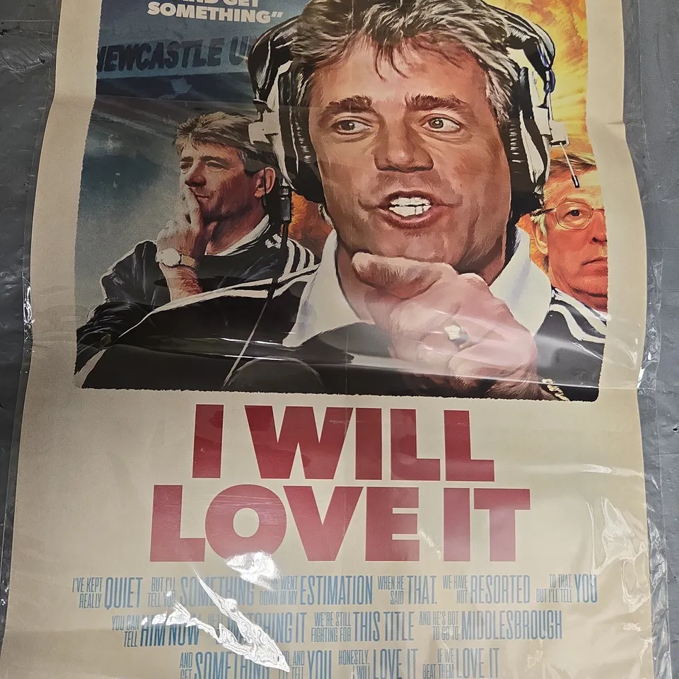 KEVIN KEEGAN 'I WILL LOVE IT' QUOTE MOCK FILM POSTER