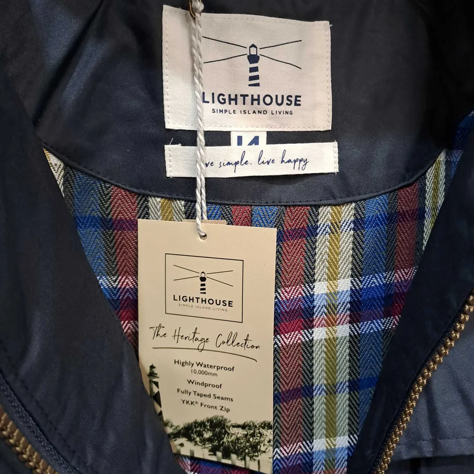 LIGHTHOUSE WOMEN'S OUTBACK COAT IN NIGHTSHADE - UK 14