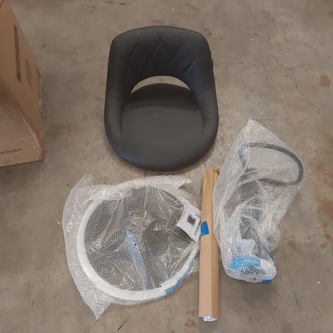 BOXED NEO FAUX LEATHER BAR STOOL
