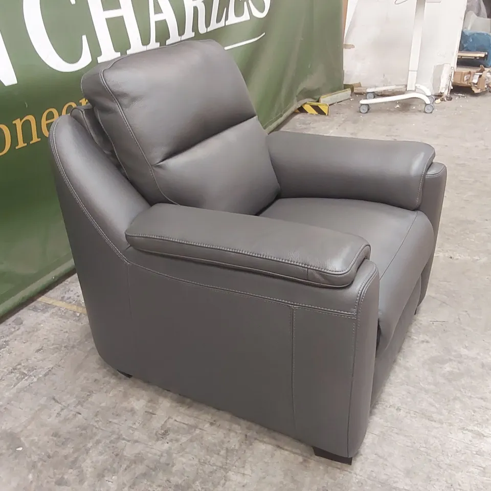 QUALITY DESIGNER ITALIAN MADE PARMA LEATHER ARMCHAIR