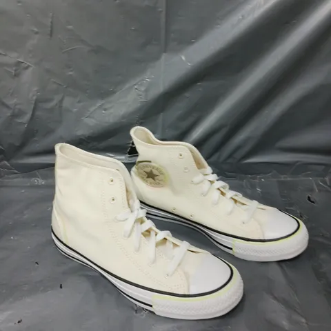 CONVERSE WOMENS SUMMER VERSE HIGH TOP TRAINERS - OFF WHITE - SIZE 5