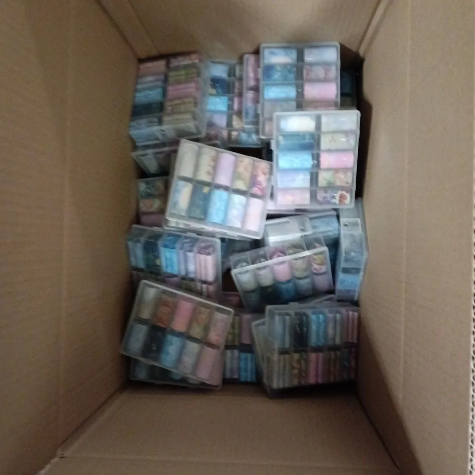 BOX OF APPROXIMATELY 25 ASSORTED NAIL FOIL ART 