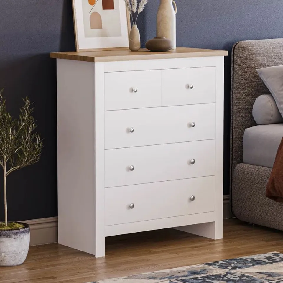 BOXED MORLEY 5 DRAWER CHEST OF DRAWERS (1 BOX)