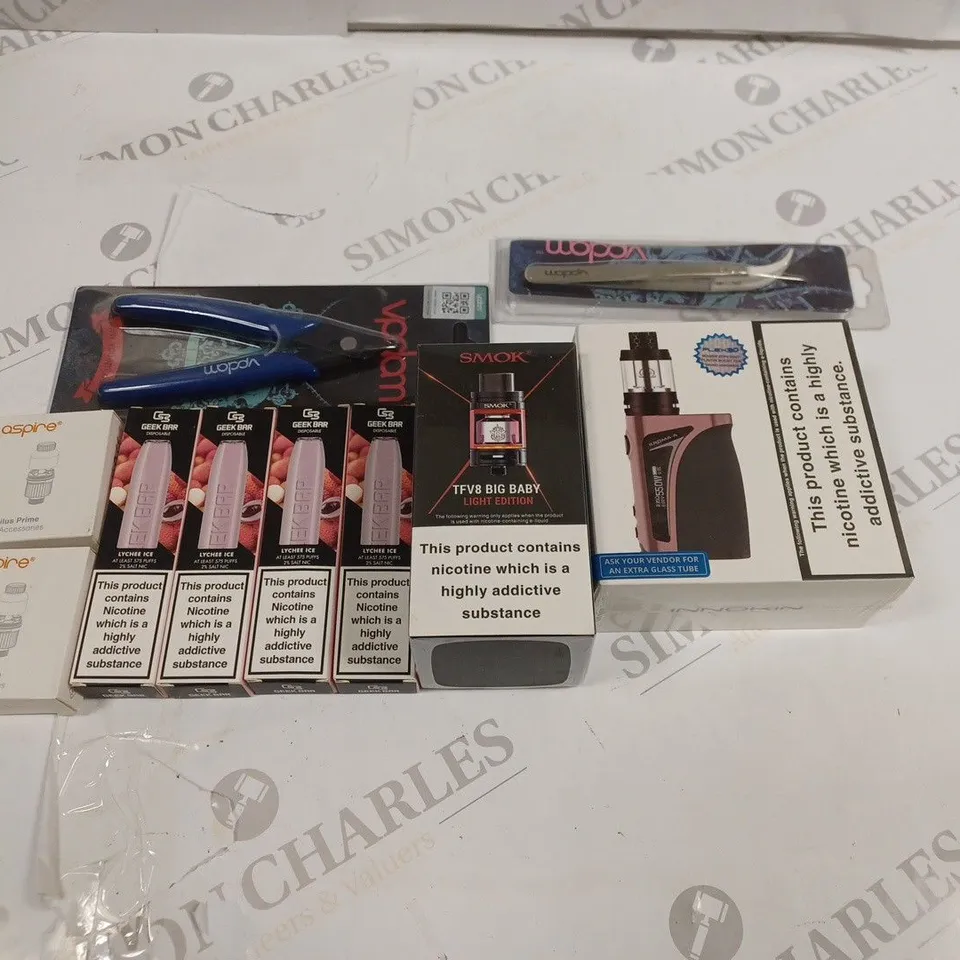 APPROXIMATELY 10 BOXES OF ASSORTED E-CIGARETTES