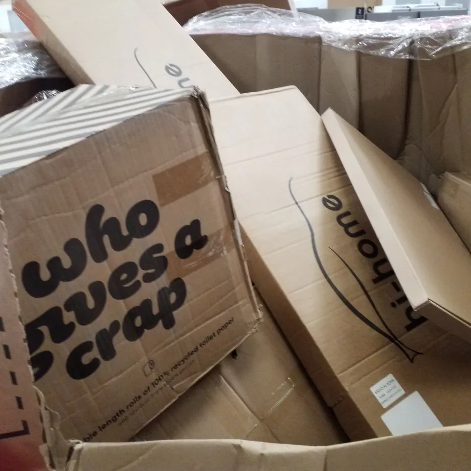 PALLET OF ASSORTED PRODUCTS INCLUDING DUSTER, CUSHION COVER, STAR WARS BACKPACK, FLOOR MATS, CLOTHES RAIL