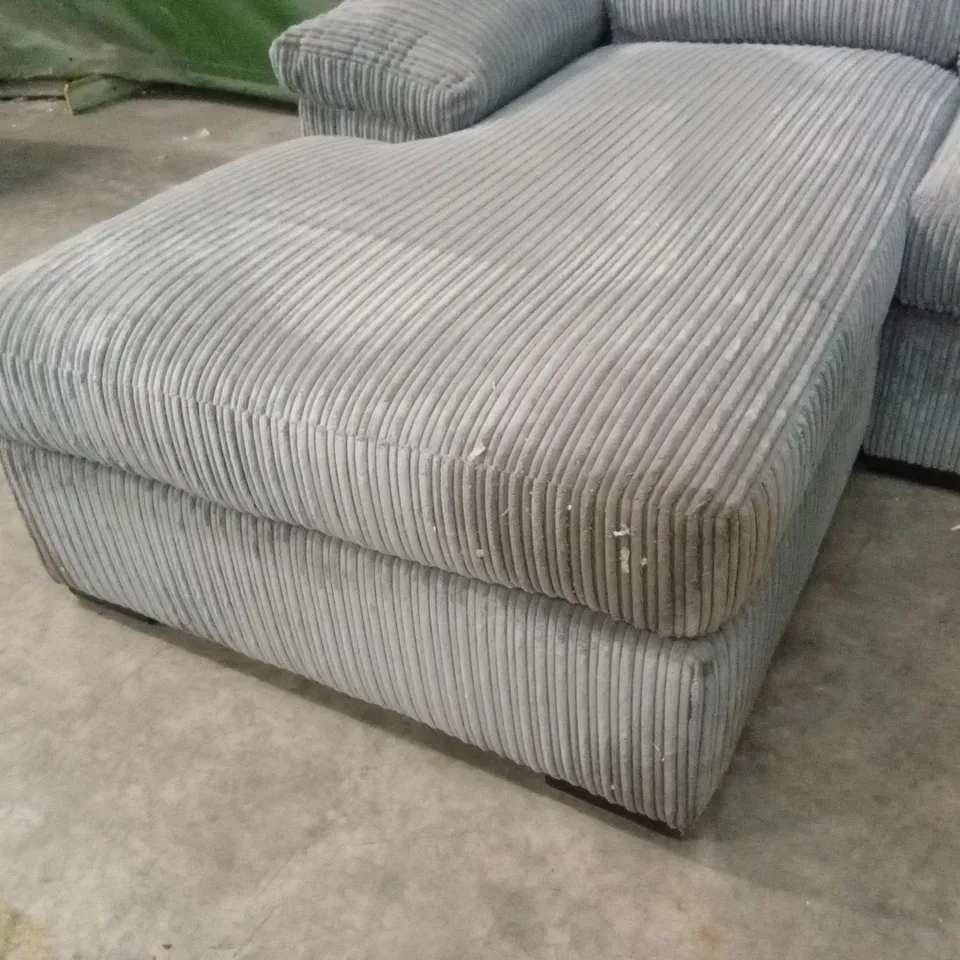 AMALFI STANDARD BACK FABRIC LEFT HAND 3 SEATER CHAISE SOFA - CHARCOAL RRP £899
