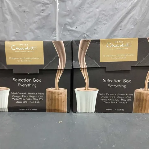 X2 BOXED HOTEL CHOCOLAT THE EVERYTHING HOT CHOCOLATE SACHET SELECTION 