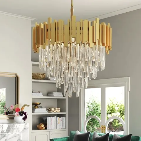 BOXED KANIEL 8-LIGHT CRYSTAL CHANDELIER (1 BOX)