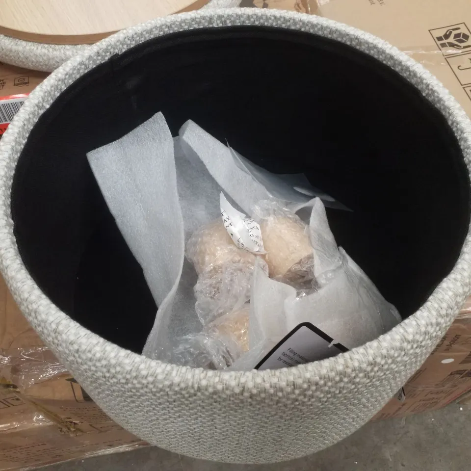 BOXED STORAGE FOOTSTOOL - CREAM