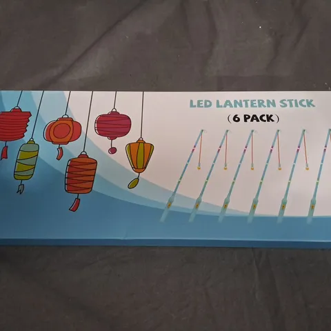 BOX OF APPROX 50 BOXED PACK OF 6 LED LANTERN STICKS - COLLECTION ONLY