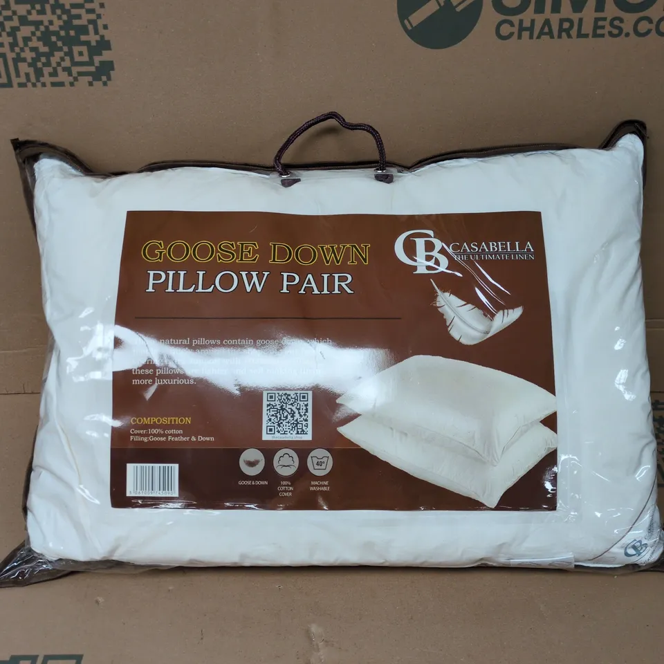 CASABELLA GOOSE DOWN PILLOW PAIR