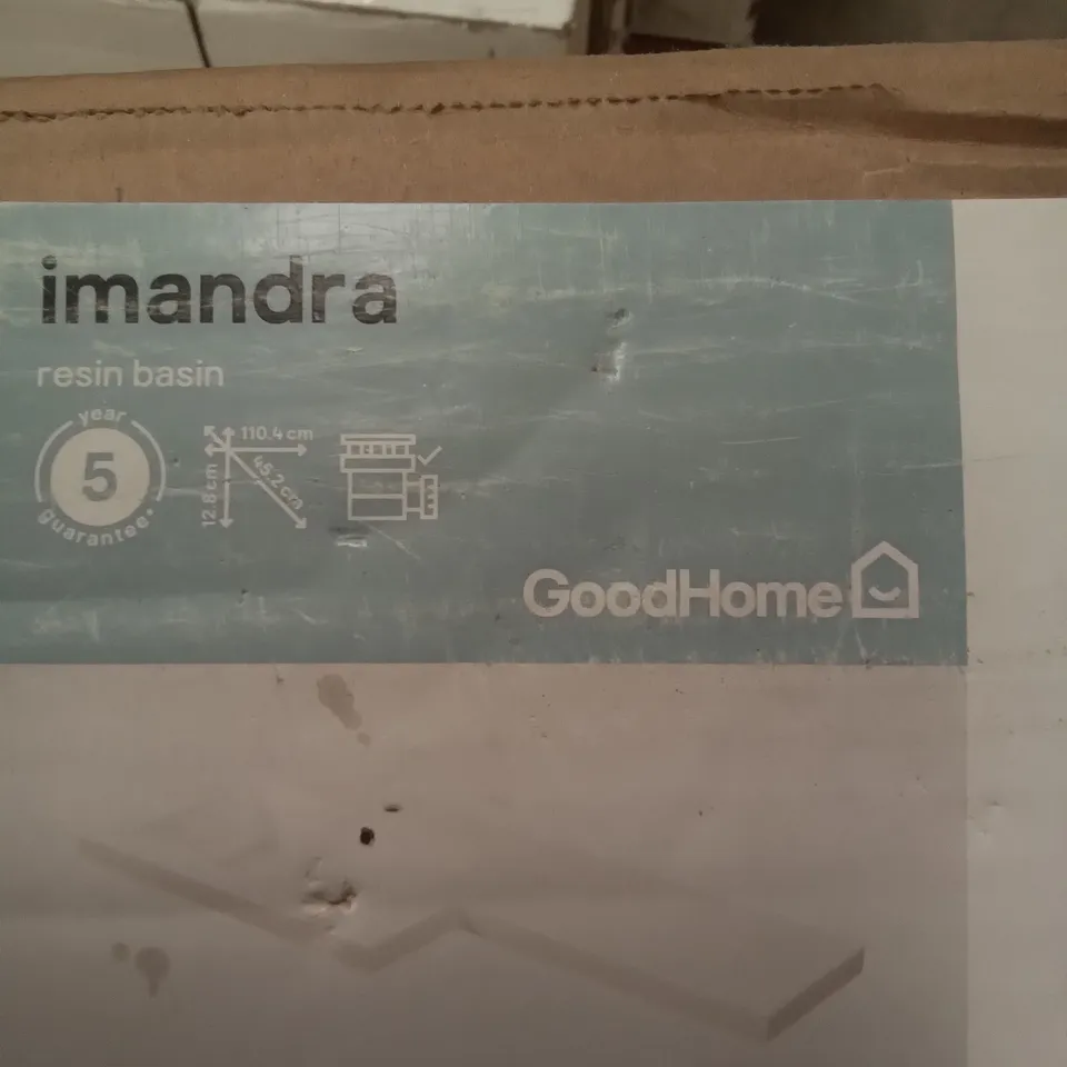 BOXED IMANDRA RESIN BASIN - WHITE